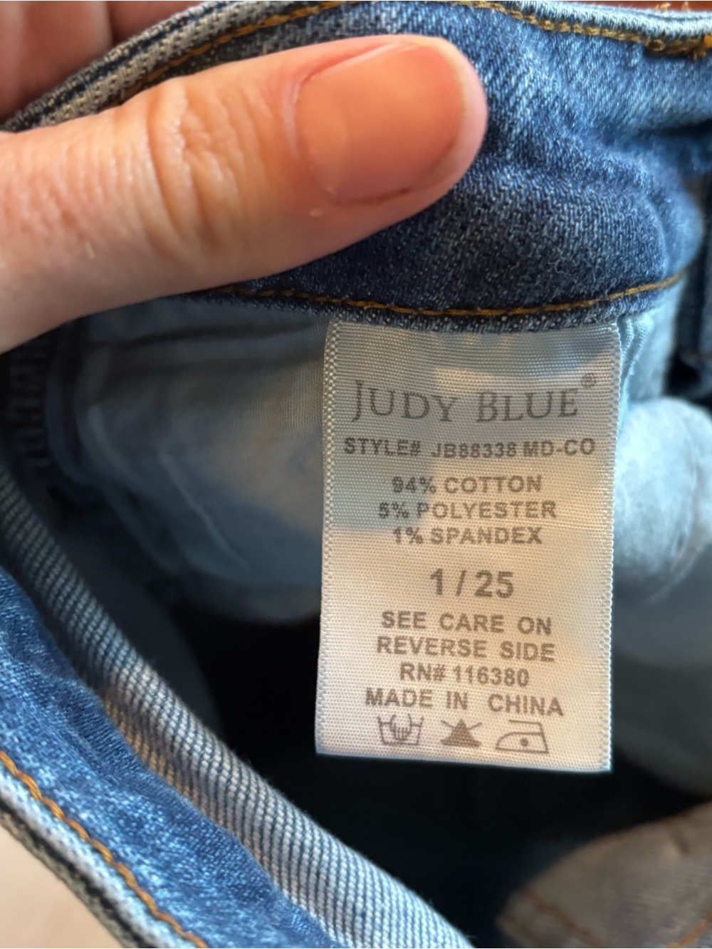 Judy Blue JB88338 Medium Blue Skinny Jeans 1/25 - Picture 4 of 7